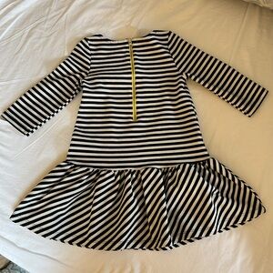 FabKids size M black and white dress with yellow zipper